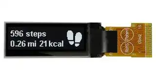 MDOG128032C2V-WS: Graphic OLED, 128 x 32 Pixels, Black on White, 3V, SPI, 30mm x 11.5mm, -40 °C