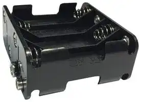 PE000028: Battery Holder, Snap On, AA Battery Size, 8 Position