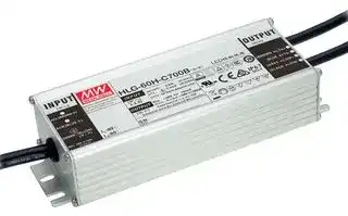 HLG-60H-24B: LED Driver, 60 W, 24 VDC, 2.5 A, Constant Current, Constant Voltage, 90 V