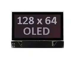 MDOG128064N4V-WM: Graphic OLED, 128 x 64 Pixels, White on Black, 3V, I2C, Parallel, SPI, 26.7mm x 19.26mm, -40 °C