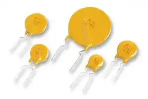 60R010XU: Resettable Fuse, PPTC, POLY-FUSE 60R Series, 60 VDC, 100 mA, 200 mA, 4 s, Round