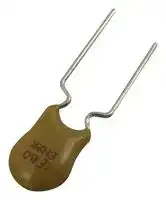 60R030XU: Resettable Fuse, PPTC, POLY-FUSE 60R Series, 60 VDC, 300 mA, 600 mA, 3 s, Round