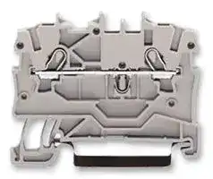 2000-1201: DIN Rail Mount Terminal Block, 2 Ways, 24 AWG, 16 AWG, 1.5 mm², Clamp, 13.5 A
