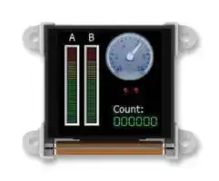UOLED-128-G2: Graphic OLED, 128 x 128, RGB, 5V, UART, 33.5mm x 33.5mm, -40 °C