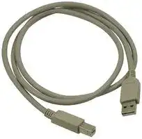 CSMUAB-1M: USB Cable, Type A Plug to Type B Plug, 1 m, 3.28 ft, USB 2.0, Grey