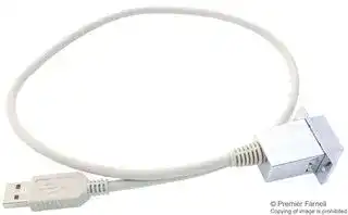 ECF504-24AAS: USB Cable, Type A Plug to Type A Receptacle, 610 mm, 2 ft, USB 2.0, Grey
