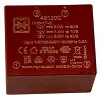 49120C: AC/DC PCB Mount Power Supply (PSU), ITE & Household, 1 Output, 5 W, 12 VDC, 420 mA