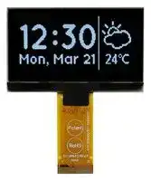 MCOT128064HA1V-WM: Graphic OLED, 128 x 64 Pixels, White on Black, 3V, Parallel, Serial, 60.5mm x 37mm, -40 °C
