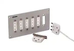 MTP3-18-U — Thermocouple Connector, Panel, 18x Socket, 3 Prong, 3 Rows, Type U, ANSI, MTP Series