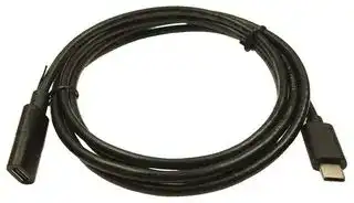 FCR72004: USB Cable, Extension, Type C Plug to Type C Receptacle, 1.5 m, 4.9 ft, USB 3.1