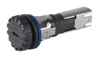 0031.9158: Fuseholder, Panel Mount, Shock Safe, 600V, 32A, 5 x 20mm, Quick Connect, Fingergrip Cap, IP67