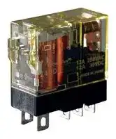 RJ2S-CL-D24: Power Relay, DPDT, 24 VDC, 8 A, RJ Series, Socket, Non Latching