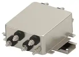 30KESS6AFPWDM: Power Line Filter, General Purpose, 440 VAC, 30 A, Three Phase, 1 Stage, DIN Rail Mount