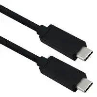 11.02.9080: USB Cable, Type C Plug to Type C Plug, 500 mm, 19.7 ", USB 4.0, Black, E-Marked Cable