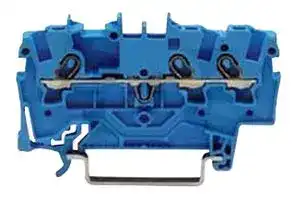 2001-1304: DIN Rail Mount Terminal Block, 3 Ways, 22 AWG, 14 AWG, 1.5 mm², Clamp, 17.5 A