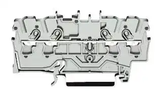 2001-1401: DIN Rail Mount Terminal Block, 4 Ways, 22 AWG, 14 AWG, 1.5 mm², Clamp, 17.5 A