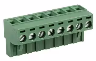 MC000181: Pluggable Terminal Block, 5.08 mm, 8 Ways, 24 AWG, 12 AWG, Screw