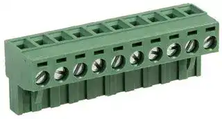 MC000182: Pluggable Terminal Block, 5.08 mm, 10 Ways, 24 AWG, 12 AWG, Screw