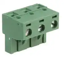 MC000217: Pluggable Terminal Block, 7.62 mm, 3 Ways, 24 AWG, 14 AWG, Screw
