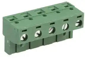 MC000219: Pluggable Terminal Block, 7.62 mm, 5 Ways, 24 AWG, 14 AWG, Screw