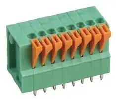 MC000006: Wire-To-Board Terminal Block, 2.54 mm, 8 Ways, 26 AWG, 20 AWG, Push In