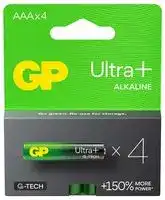 GP24AU(P)-C4: Battery, Ultra, Pack of 4, 1.5 V, AAA, Alkaline, Raised Positive and Flat Negative, 4
