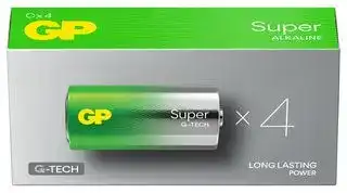 GPPCA14AU039: Battery, Ultra, Pack of 4, 1.5 V, C, Alkaline, Raised Positive and Flat Negative, 4