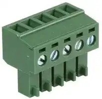 MC000099: Pluggable Terminal Block, 3.81 mm, 5 Ways, 26 AWG, 16 AWG, Screw