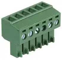 MC000100: Pluggable Terminal Block, 3.81 mm, 6 Ways, 26 AWG, 16 AWG, Screw