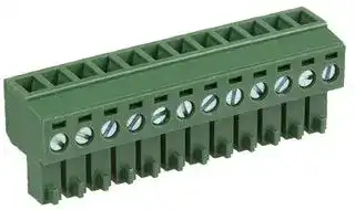 MC000103: Pluggable Terminal Block, 3.81 mm, 12 Ways, 26 AWG, 16 AWG, Screw