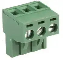MC000137: Pluggable Terminal Block, 5 mm, 3 Ways, 24 AWG, 12 AWG, Screw