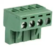 MC000138: Pluggable Terminal Block, 5 mm, 4 Ways, 24 AWG, 12 AWG, Screw