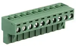 MC000142: Pluggable Terminal Block, 5 mm, 10 Ways, 24 AWG, 12 AWG, Screw