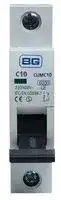 CUMC10-01: Thermal Magnetic Circuit Breaker, British General - Single Pole MCBs, 10 A, 1 Pole, 230 V