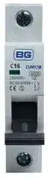 CUMC16-01: Thermal Magnetic Circuit Breaker, British General - Single Pole MCBs, 16 A, 1 Pole, 230 V