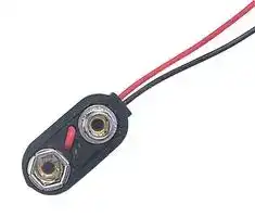 2238: Battery Strap, PP3 (9V) x 1, Rigid, Wire Leaded