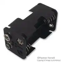 BH343-1B: Battery Holder, AA Size, 4 Slot, Panel Mount