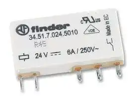 34.51.7.024.0010: General Purpose Relay, 34 Series, SPDT, 24 VDC, 6 A