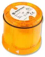 64431075: Beacon, KombiSIGN 71, Yellow, Flashing, 7W, 24VDC, IP65, 65mm Dia., 65.5mm Height