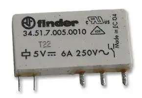 34.51.7.005.0010: General Purpose Relay, 34 Series, Power, SPDT, 5 VDC, 6 A