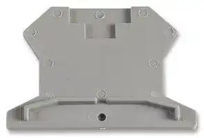 3001022: End Cover, for Use with DIN Rail Terminal Blocks, Grey, D-UK