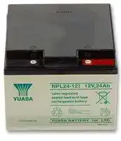 NPL24-12: Rechargeable Battery, NP Series, Valve Regulated, Single Cell, 12 V, Lead Acid, 24 Ah, Bolt