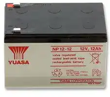 NP12-12. — Rechargeable Battery, NP Series, Valve Regulated, 12 V, Lead Acid, 12 Ah