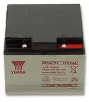 NP24-12I: Rechargeable Battery, NP Series, Valve Regulated, Single Cell, 12 V, Lead Acid, 24 Ah, Bolt, 1