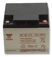 NP38-12: Rechargeable Battery, NP Series, Valve Regulated, Single Cell, 12 V, Lead Acid, 38 Ah, Bolt, 1
