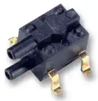 24PC01SMTT: Pressure Sensor, 1 psi, Voltage, Differential, 10 VDC, Dual Radial Barbless
