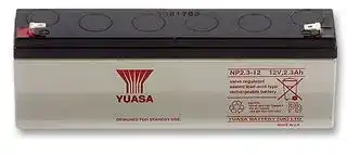NP2.3-12: Rechargeable Battery, Valve Regulated, Single Cell, 12 V, Lead Acid, 2.3 Ah, Quick Connect, 1