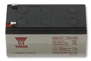 NP2.8-12: Rechargeable Battery, NP Series, Valve Regulated, Single Cell, 12 V, Lead Acid, 2.8 Ah