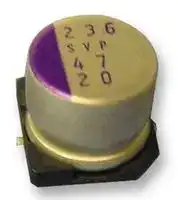 20SVP100M: Polymer Aluminium Electrolytic Capacitor, 100 µF, 20 V, Radial Can - SMD, 0.024 ohm