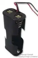 BH322-1A: Battery Holder, AA x 2, Through Hole, Wire Leads
